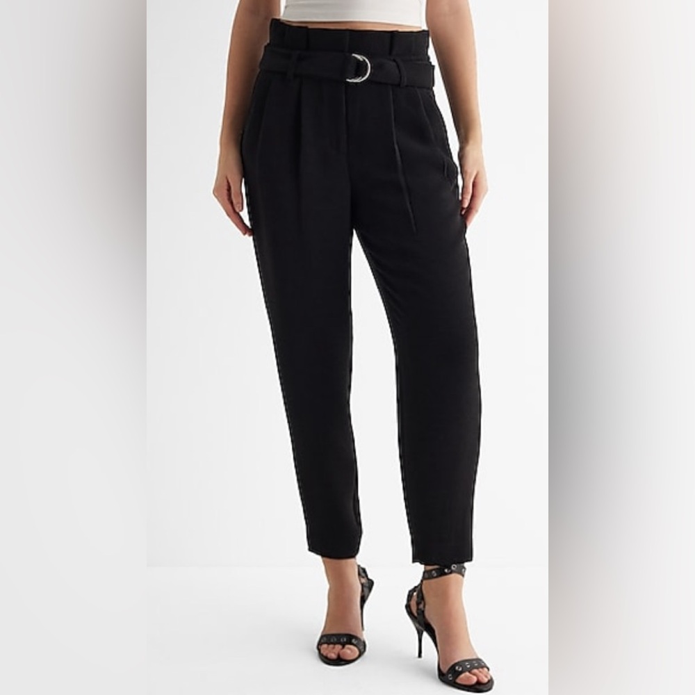 Express stylist super high rise belted pant